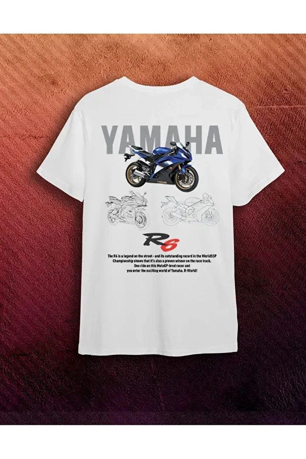 تي شيرت KRA Yamaha Yzf R6 بتصميم دراجة نارية مطبوع تي شيرت رجالي لراكبي الدراجات النارية #1