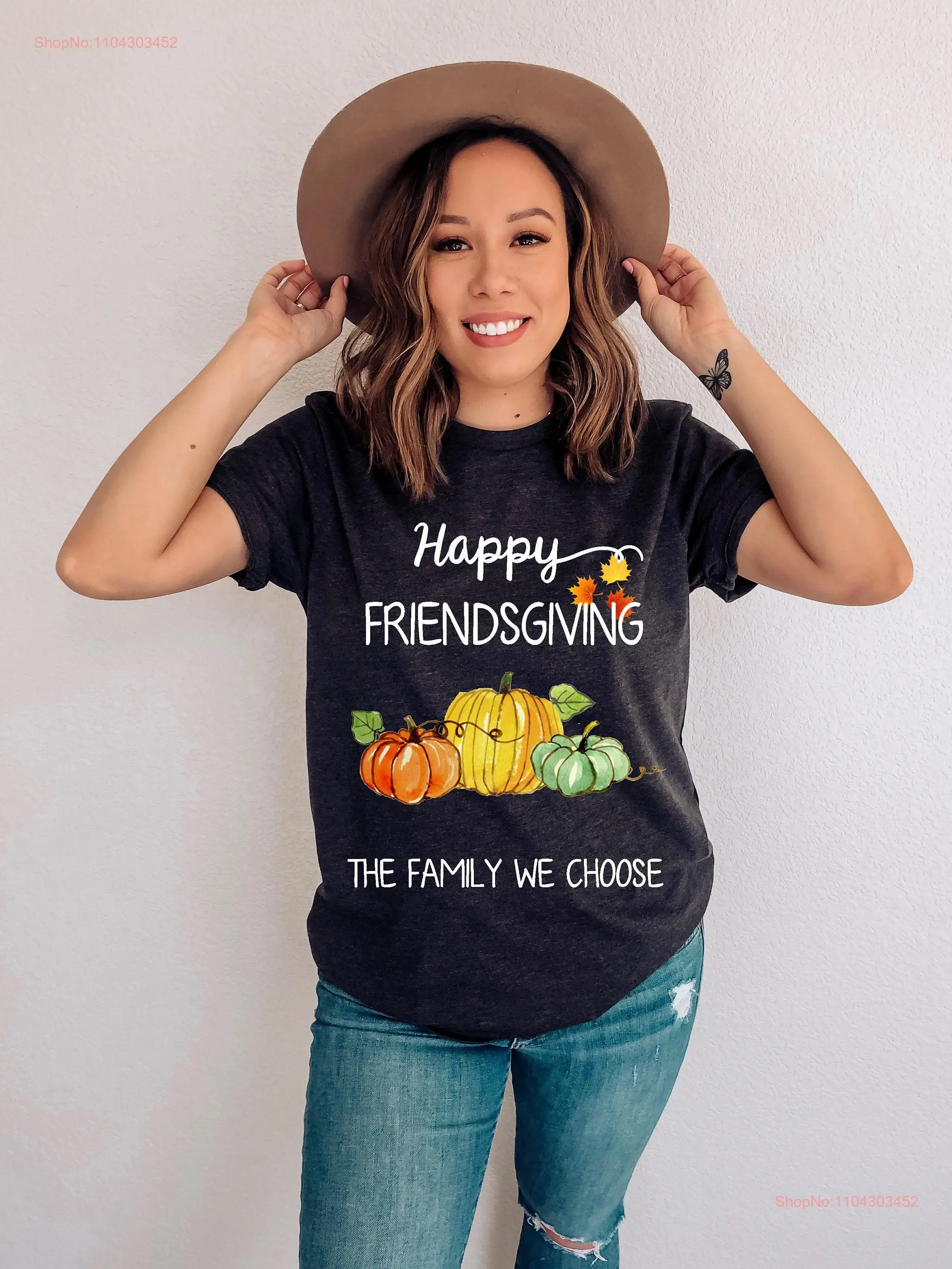 Happy Friendsgiving Thanksgiving Feast Friends The Family we choose Sorority Group T Shirt Outfit Zoom