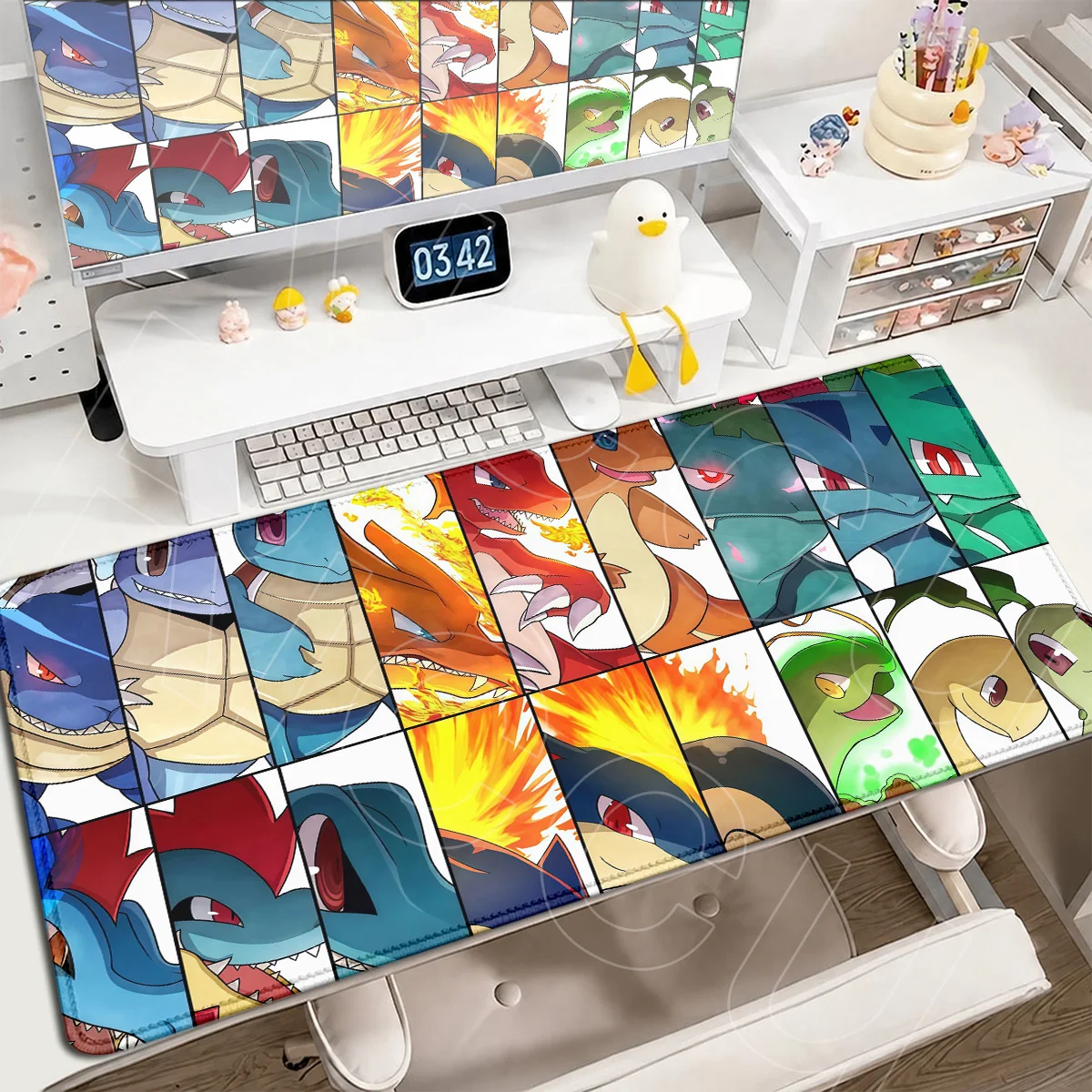 Laptop E-Sport Gamer Desktop-Dekorationsmatte HD-Druck Anime Pokemon Feraligatr Mauspad XXL Waschbarer Computer-Tastaturteppich – Detail 13