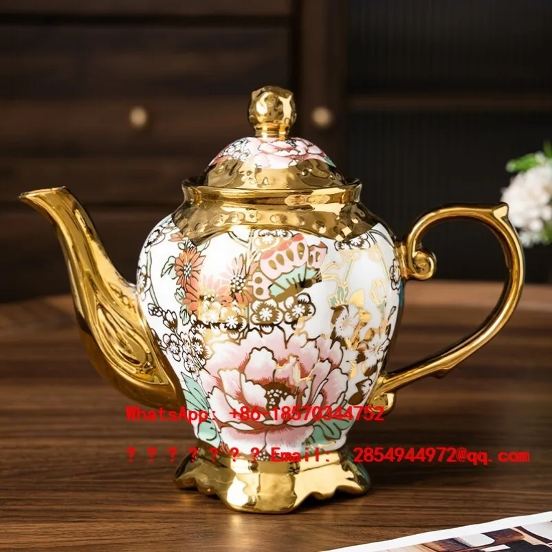 Cold Kettle Set, Afternoon Tea Tea Set, European Style Small Luxury Household Ceramic Bone China Water Cup