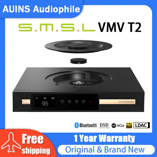 SMSL VMV T2 ハイレゾデジタルオーディオ CD プレーヤー MQA DSD512 ハイエンド Bluetooth5.1 LDAC Aptx-HD DSD512 32 ビット/768kHz リモコン付き