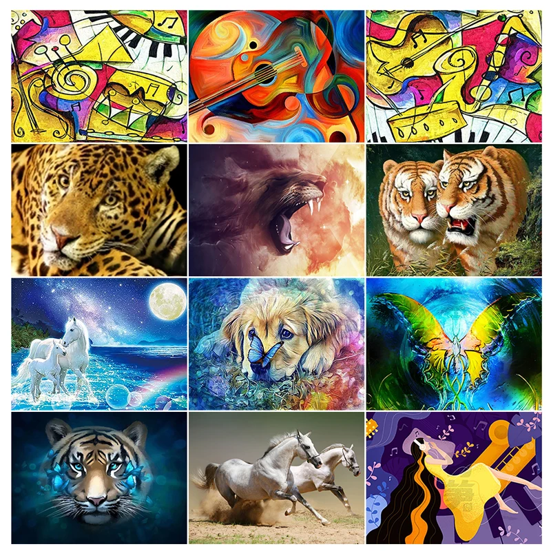 

5D Diamond Painting Animal Diamond Embroidery DIY Full Rhinestone Mosaic Abstract Cross Stitch Kit Art Home Decor Gift