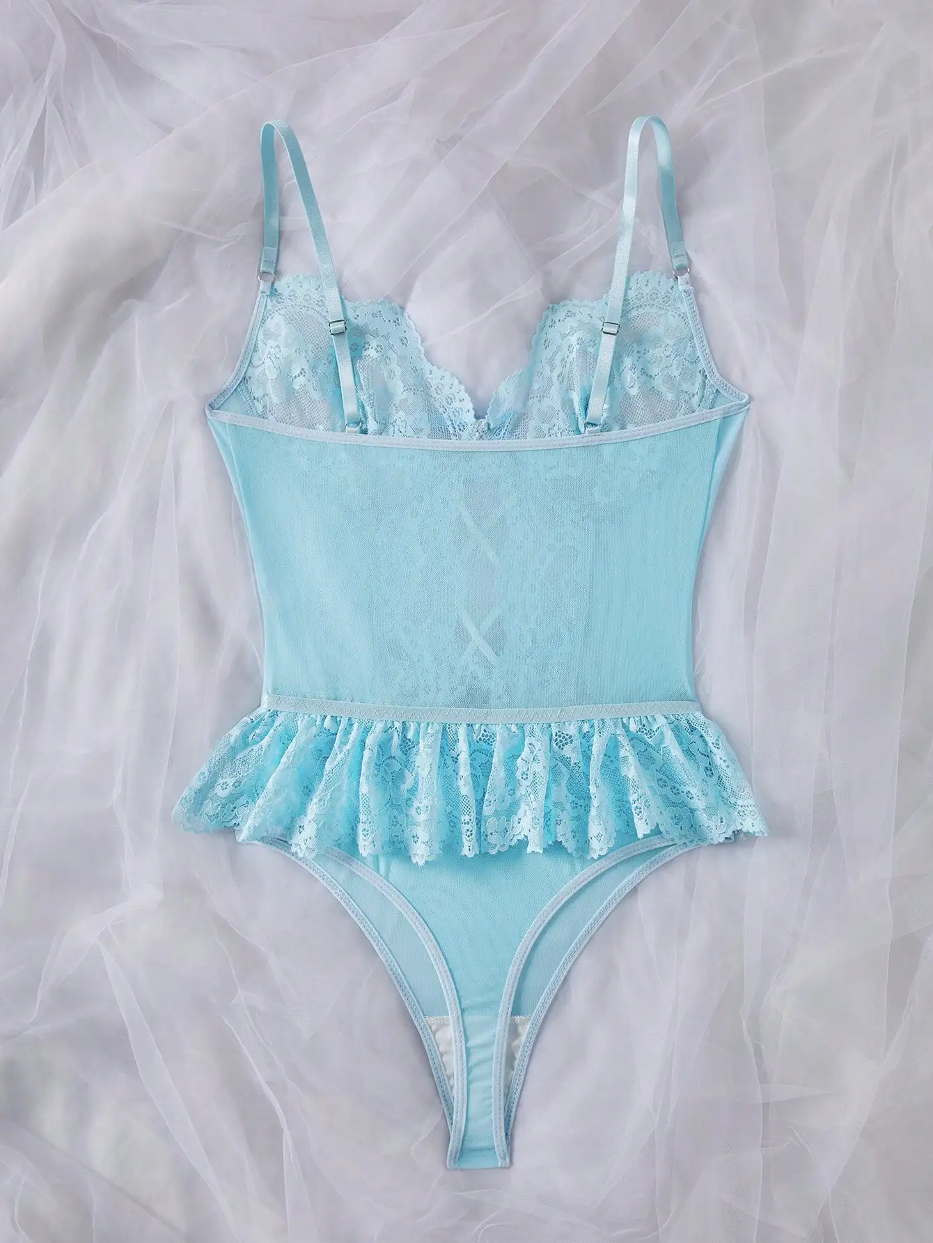 ملابس داخلية مثيرة جديدة للرقبة مع دانتيل عميق على شكل حرف V بدون ظهر ملابس داخلية مثيرة للنساء