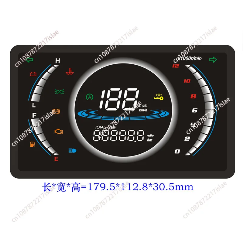 Motorcycle colorful electronic digital mileage tachometer