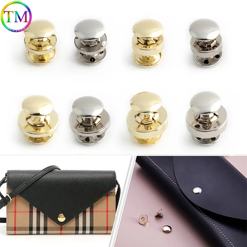 14/18mm Metal Double-Sided Rivets Magnetic Clasps Buttons For Leathercraft Shoes Bags Clothes Magnetic Rivet Stud Press Buckle