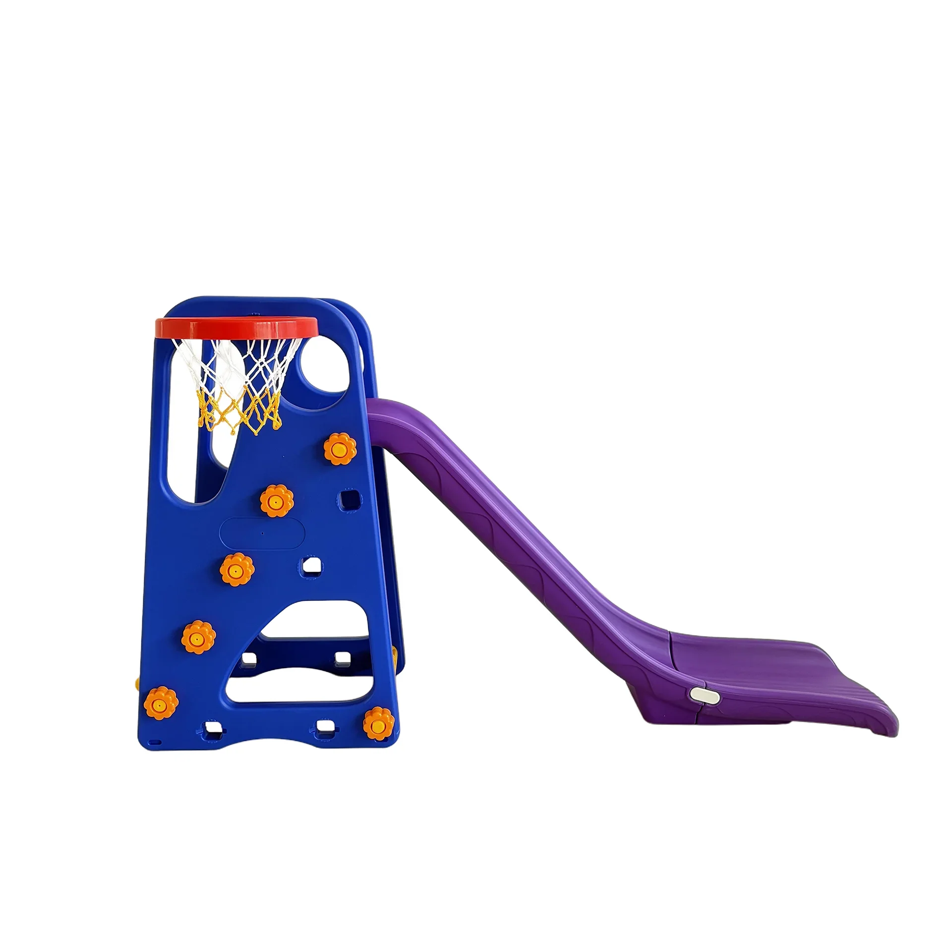 Hot Selling Environmental Protection Multi-Function Kids Playground Indoor Plastic Basketball Hoop and Slides Gym Equipmentpromo