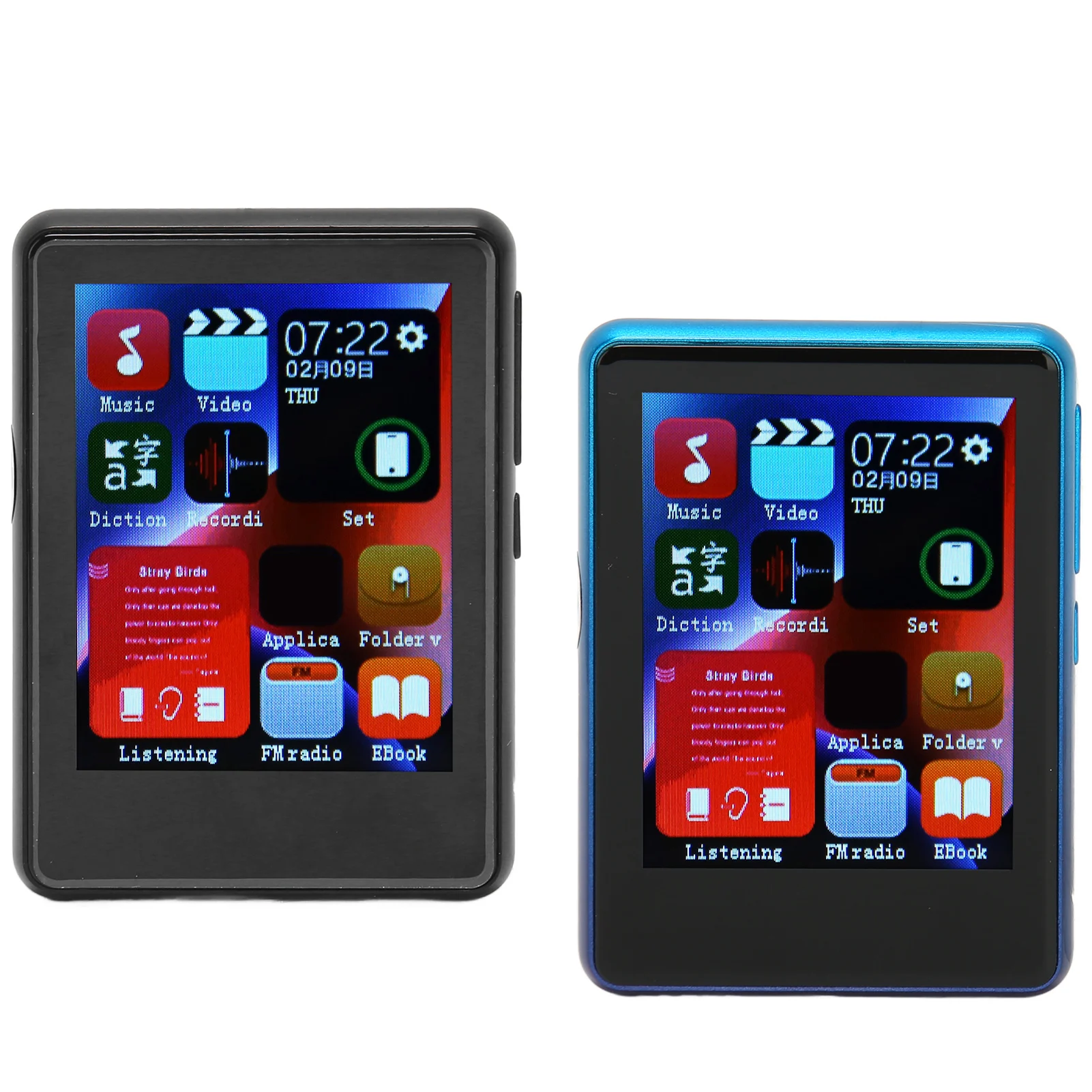 lettore-mp3-portatile-m8-con-bluetooth-50-schermo-touch-hd-supporto-per-registrazione-radio-fm-e-book-e-altoparlante