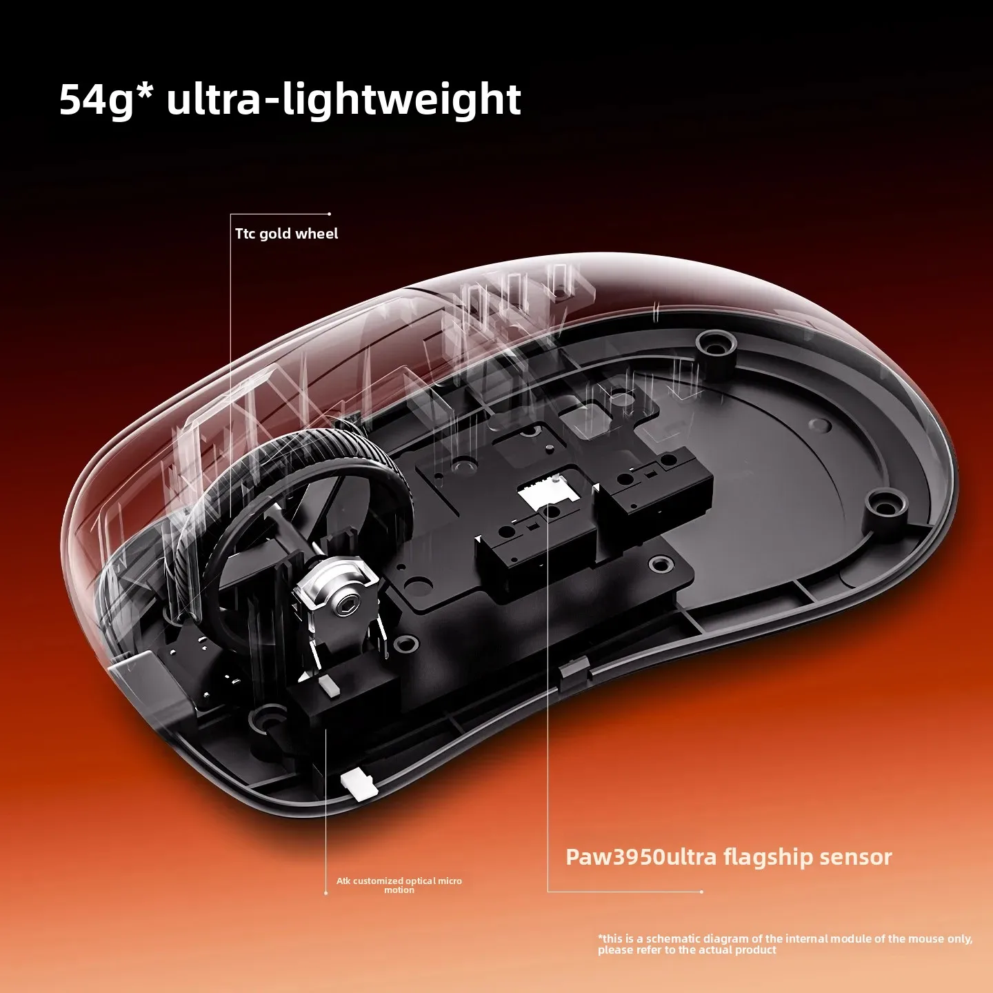 ماوس ألعاب لاسلكي نهائي ATK Z1V2 مزدوج 8K PAW3950Ultra Electronics ماوس رياضي إلكتروني 500 مللي أمبير في الساعة خفيف الوزن هدايا ألعاب الكمبيوتر #4