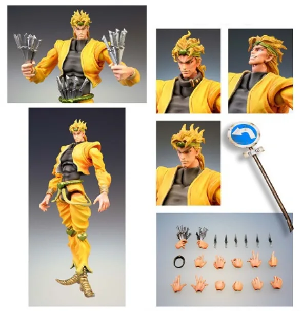 17CM JoJo's Bizarre Adventure Stardust Crusaders Kujo Jotaro Dio Brando Anime Action Figures Model Collection Toys Gift