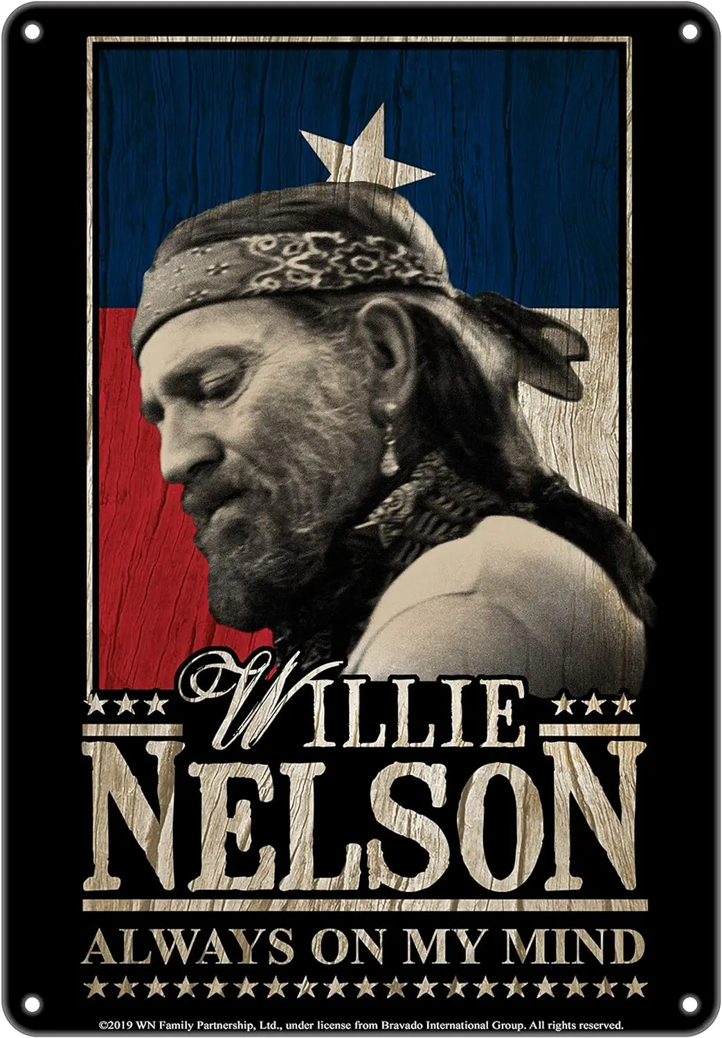 Willie Nelson Tin Sign - 8