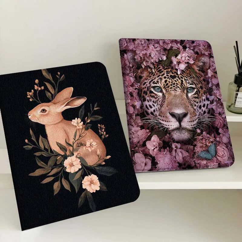 

Cartoon Rabbit Floral Art Gift Tablet Case For Samsung Tab Galaxy S6 S11 A A7 A8 A9 A11 10.1 10.4 10.5 Plus Lite