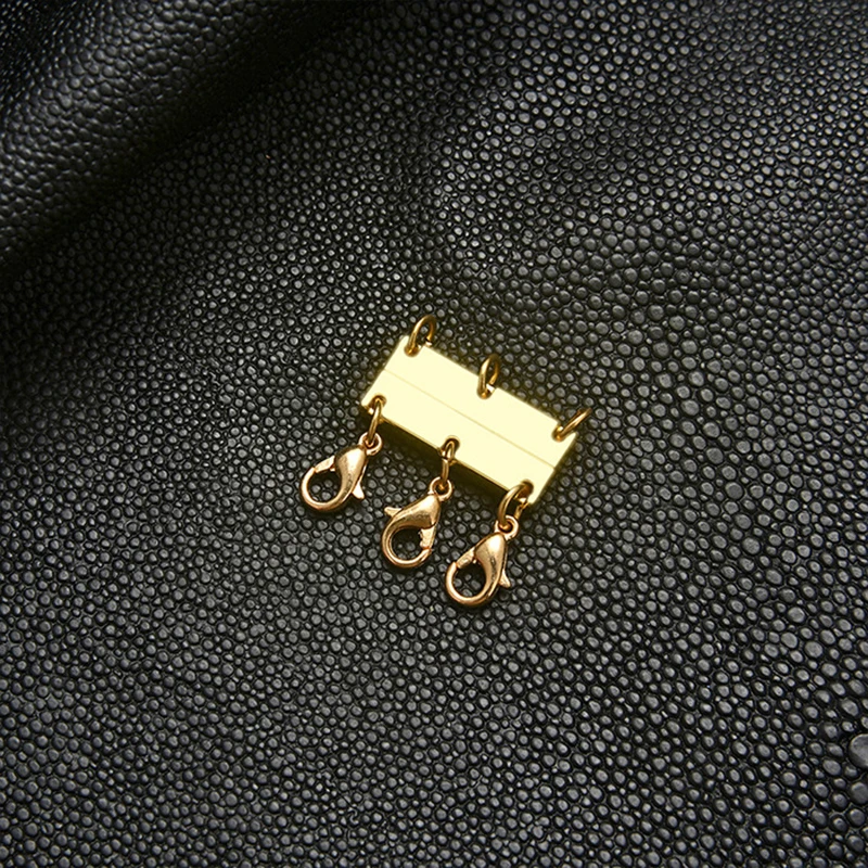 1pc Gold Multi Layered Layered Necklace Connection Buckle Electroplating Process Diy Necklace Jewelry Buckle Alloy Material