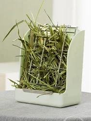 1pc-Rabbit Cage Accessories Food Straw Shelves Pet Rabbit Supplies Feeding Bowl