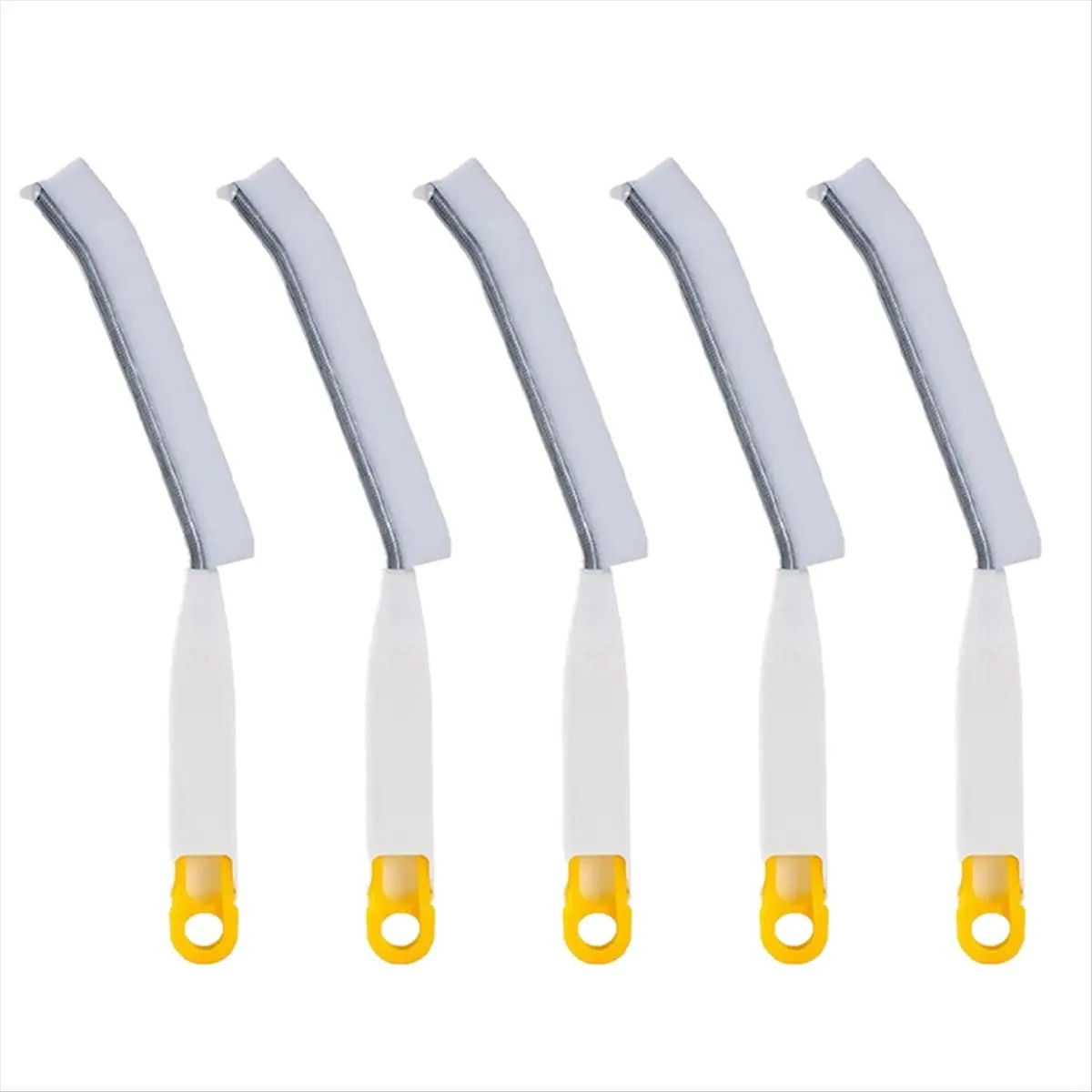 ABFW Multifunctional Long Crevice Brush,Hard Bristle Cleaning Brush, Bathroom, Floor Crack, Toilet No Dead Corner Brush White