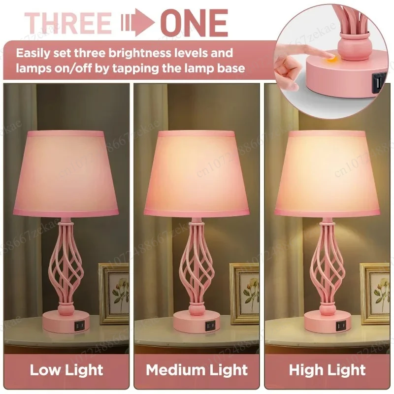Touch Control Dimmable Table Lamp With Type-C Charging Port