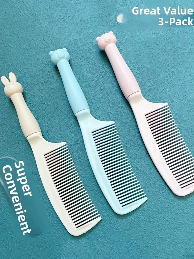 مشط مضاد للكهرباء الساكنة للنساء ذوات الشعر الطويل، مشط لتمليس الشعر للاستخدام المنزلي، أداة للعناية بالشعر للطلاب والأطفال و... #3