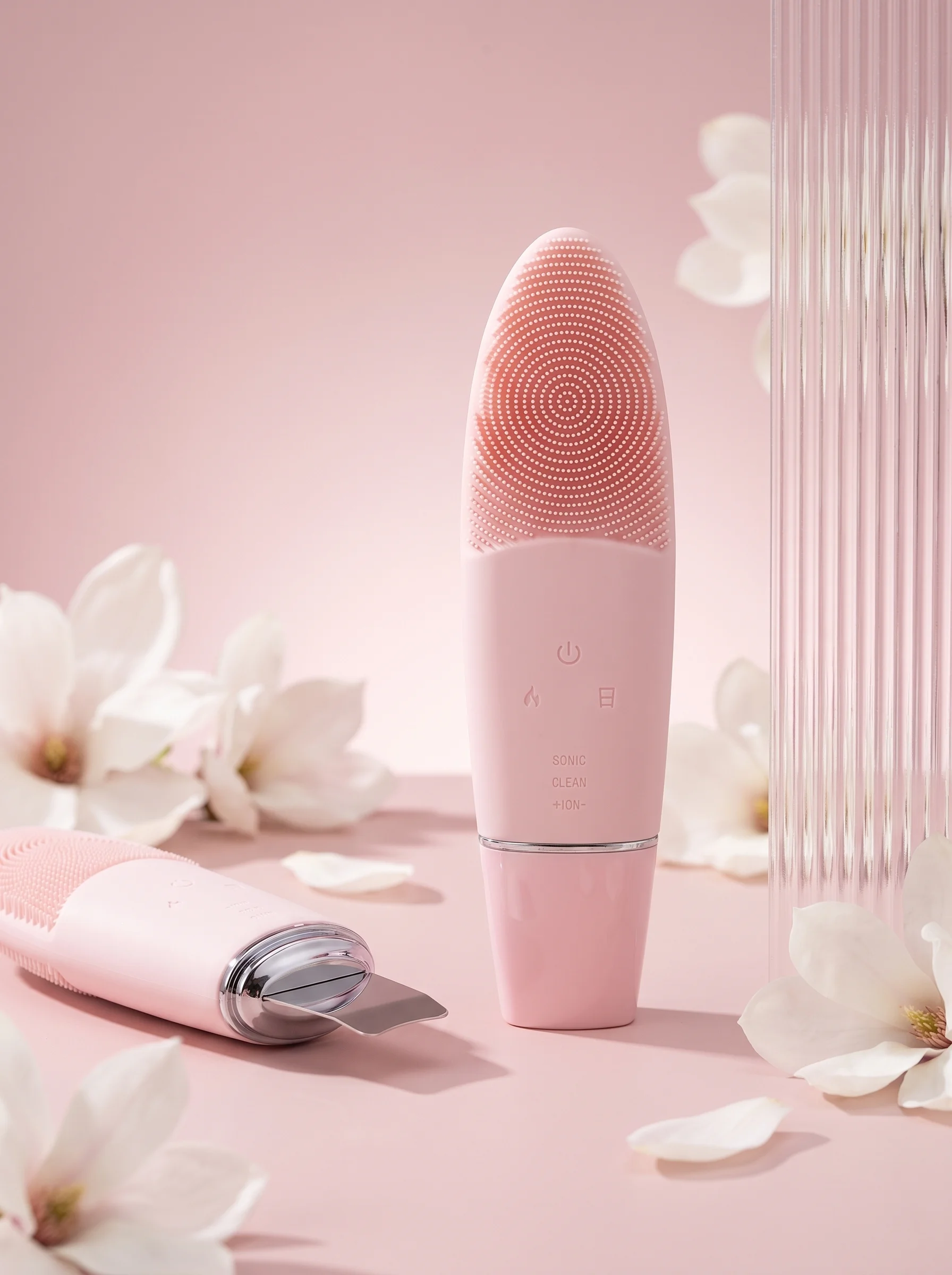 2-in-1 Electric Facial Skin Deep Cleaning Brush, Vibration Exfoliation Instrument, Scrub Brush, Facial Massage Instrument