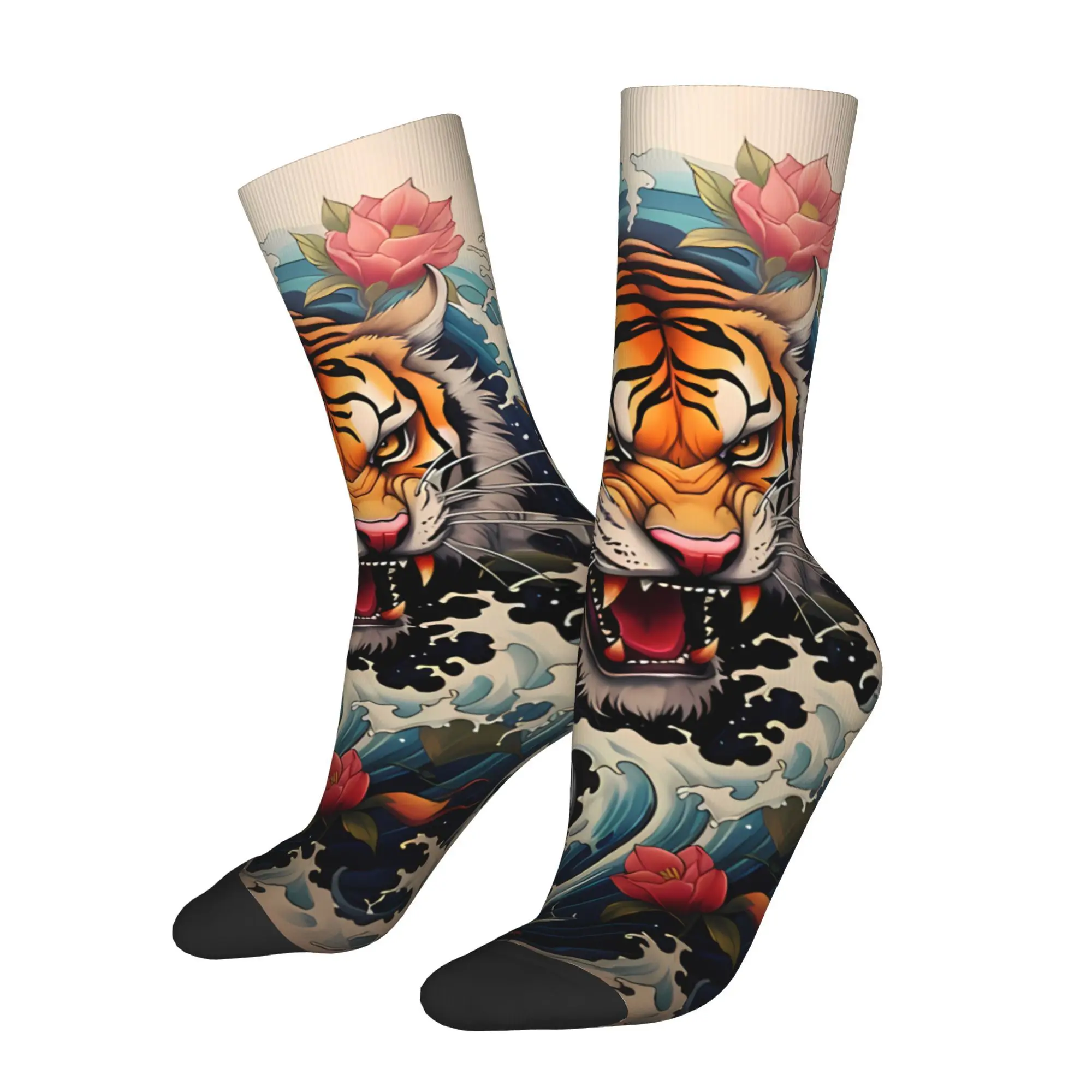 

Fierce Tigers Socks Male Mens Women Summer Stockings Printed