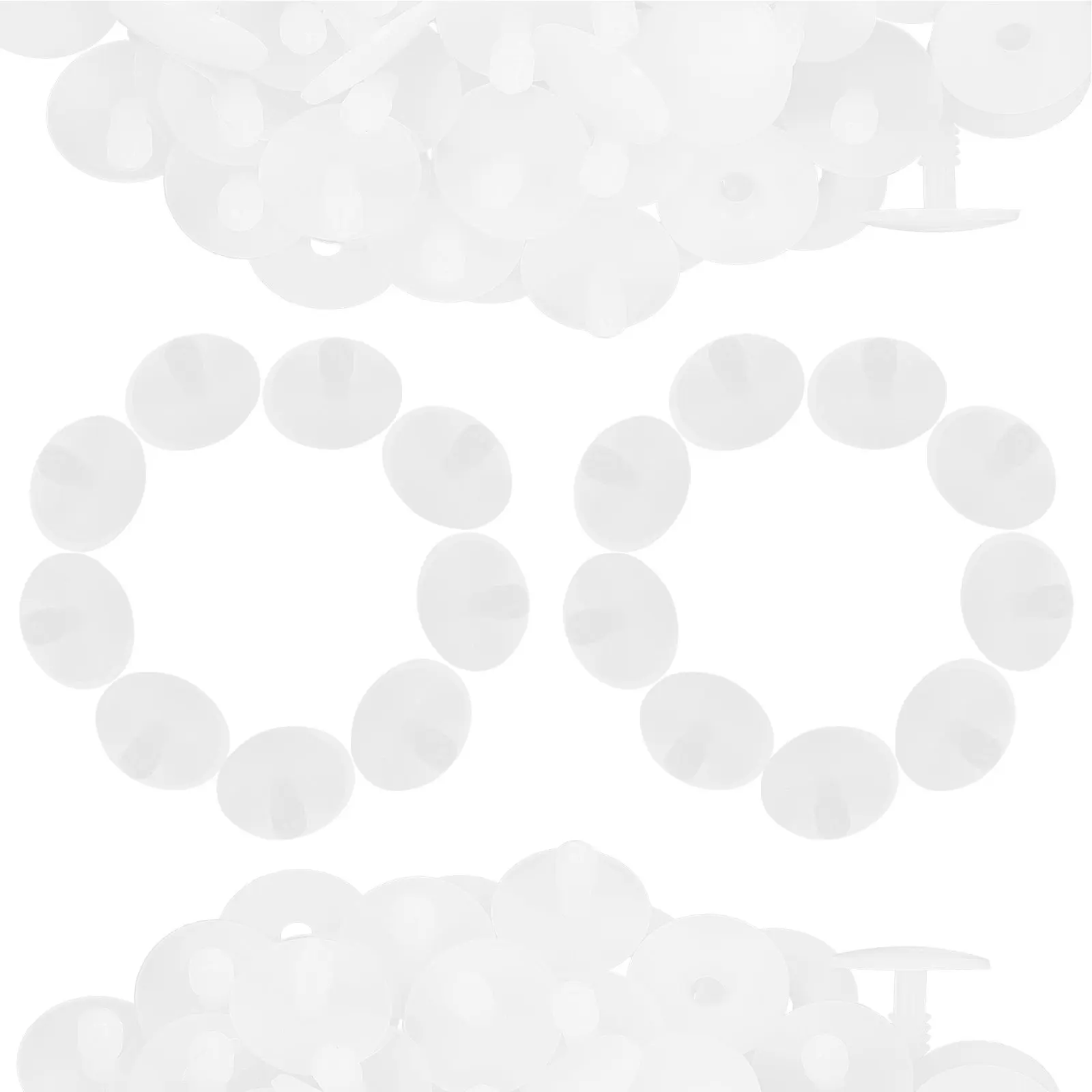 50Set Plastic Joint Accessories DIY Craft Making Parts White 25Mm Rotate 360 Degree Flexible for