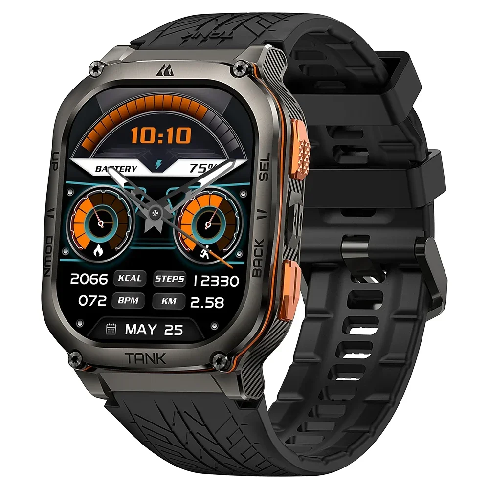 Durable and Sturdy Smart Watch with 480mAh Long Battery and 50m Underwater Swimming Waterproof, GPS Style