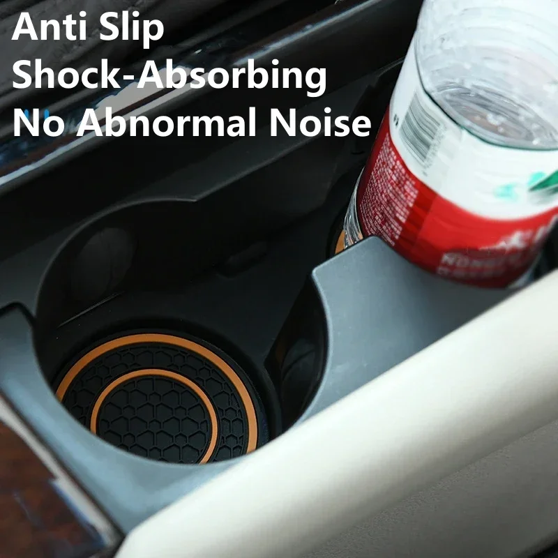 2pcs Double Circle Universal Car Cup Holder Coasters - Non-Slip and Anti-dust Insert Auto Car Cup Mat Car Interior Accessories - Image 5