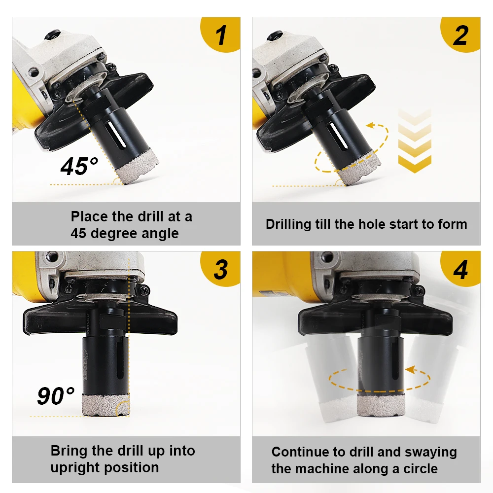 SHDIATOOL 1Pc Diamond Drill Bit 6-100mm Drilling Crown For Marble Ceramic Granite Porcelain Hole Saw Masonry M14 Thread Core Bit