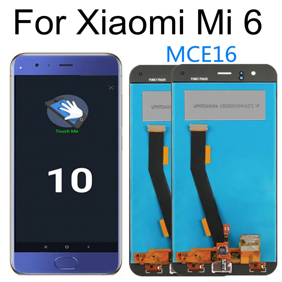 

5.15 FOR Xiaomi Mi 6 Mi6 M6 MCE16 LCD Display Touch Screen Digitizer Assembly Replacement with Fingerprint recognitio