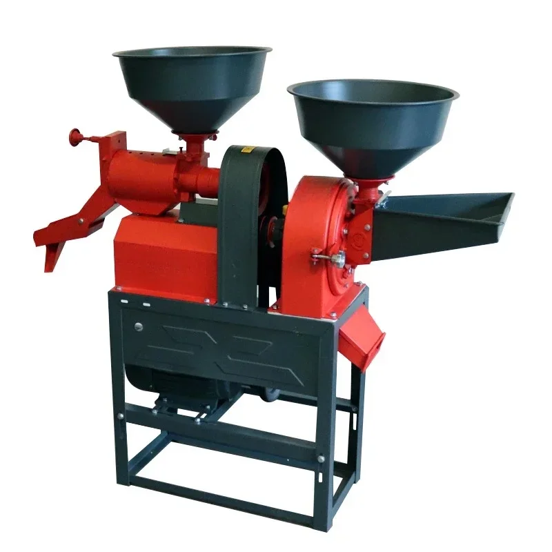 Electric Farm Combined Rice Husk Mill Grinder Machine Rice Flour Milling Crushing Machines Rice Paddy Peeling And Dehulling