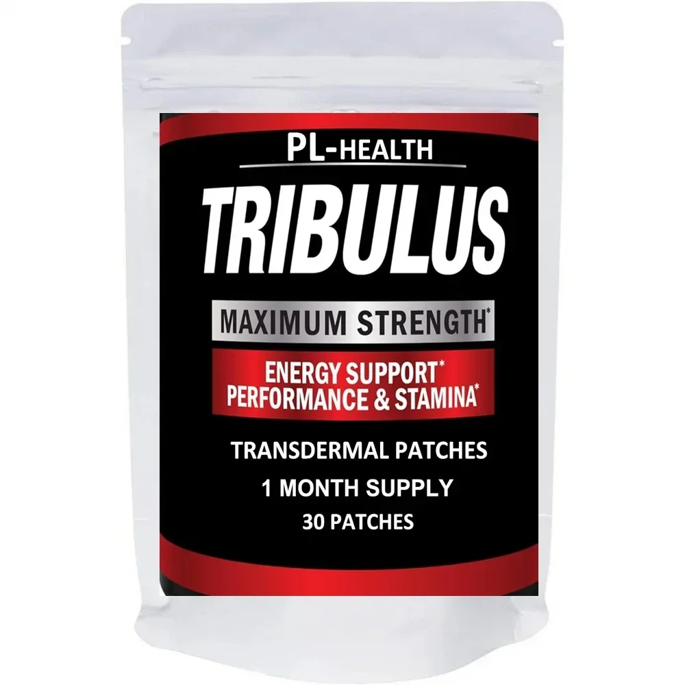 Tribulus Terrestris Extract Transdermal Patches Energy Booster with Estrogen Blocker 30 Patches One Month Supply