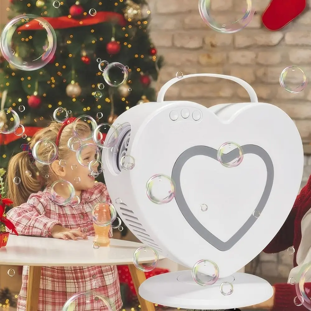 リモートバブルマシン デュアルポートバブルマシン 90 ° /360 ° 回転バブルブロワー 子供用幼児用のアップグレードされた自動バブルブロワー