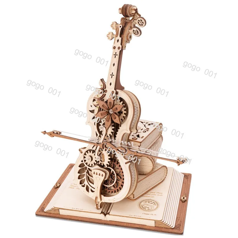 

Cello Music Box Music Box Diy Handmade Three-dimensional Block Puzzle 3D Children