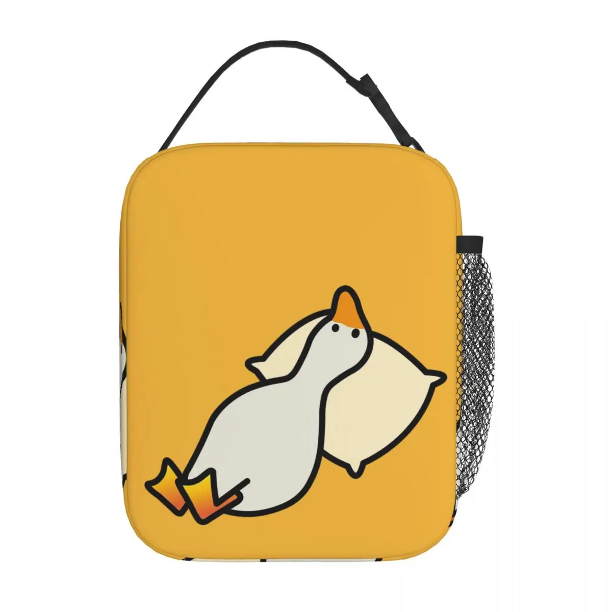 Duck Sleeping, Tired Duck Resting, Funny Duck Insulated Lunch Bag for Women Kids Portable Food Boxes Thermal Lunch Box Tote