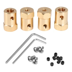 WPL-adaptador hexagonal de cubo de rueda de latón, piezas mejoradas de coche RC, accesorios, 5mm a 12mm, C14, C24, C34, B14, B24, B16, B36, MN, D90, MN99S