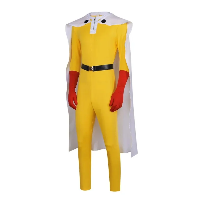 20262026 122026 11One Punch Man Saitama Yellow Jumpsuit Anime Costume Cosplay Halloween Stage Performance Costu view 5