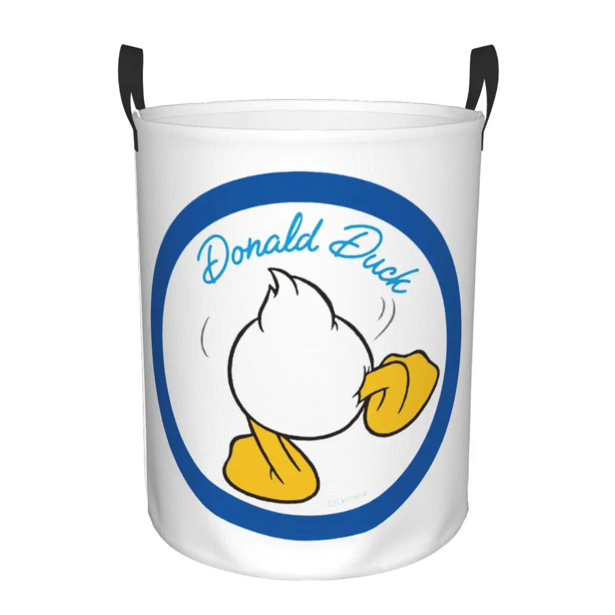 

Custom Donald Duck Butt Laundry Basket Foldable Clothes Hamper for Baby Kids Toys Storage Bin