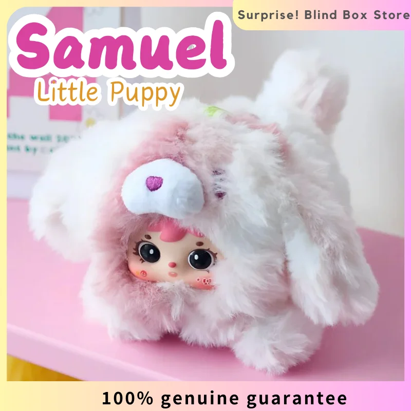 

Новая плюшевая серия Samuel Little Puppy, виниловая кукла, слепая коробка, милый брелок для ключей, подвеска на рюкзак, украшение, трендовые игрушки, загадочная коробка, подарок