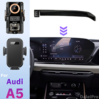 For Audi A5 2025 2026 Car Phone Holder 15W Wireless Charger Phone Mount Base fixed to Screen 66W Charger Interior Accessories