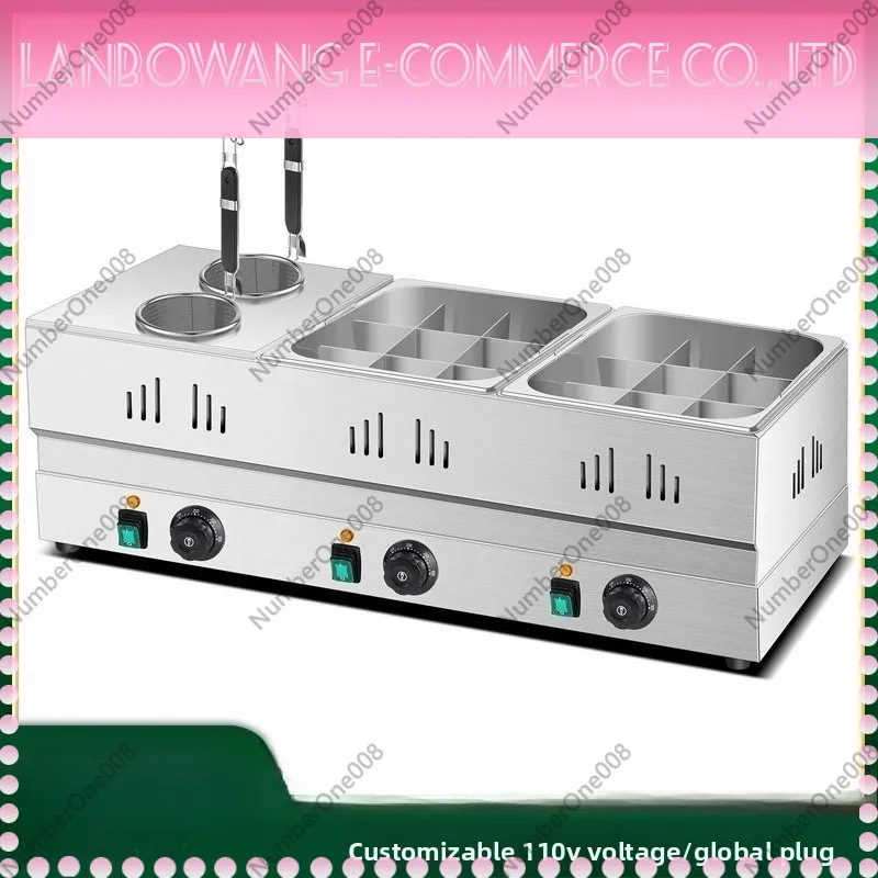 Electric Oden Pot 304 Stainless Steel Oden Cooking Machine Hot Pot for Fish Ball Skewer Snacks Street Food Restaurant view 2