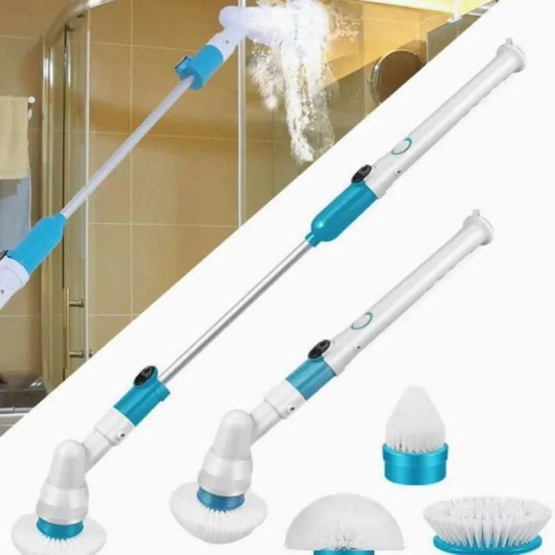 Electric Cleaning Brush Set, Rotating Extendable Waterproof Cleaning Brush, Suitable for Bathtub, Tile and Floor Cleaning