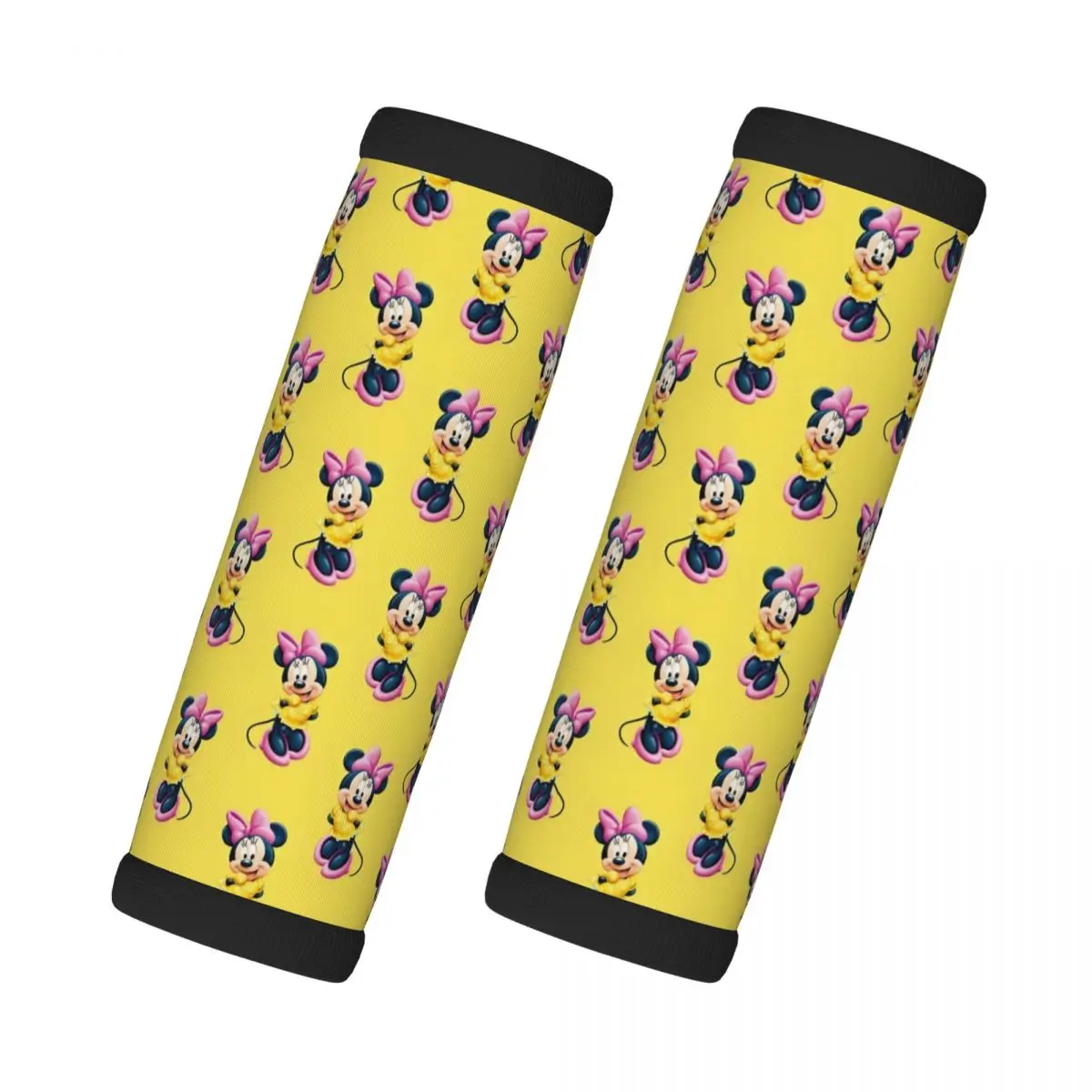 

Custom Minnie Mouse Luggage Handles Wrap Grips 2 Pcs Neoprene Suitcases Luggage Travel Accessories For Backpack Shoulder Pad