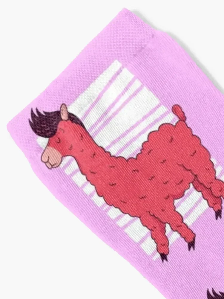 Pink llama, pink alpaca Socks Argentina Climbing Socks Man Women's