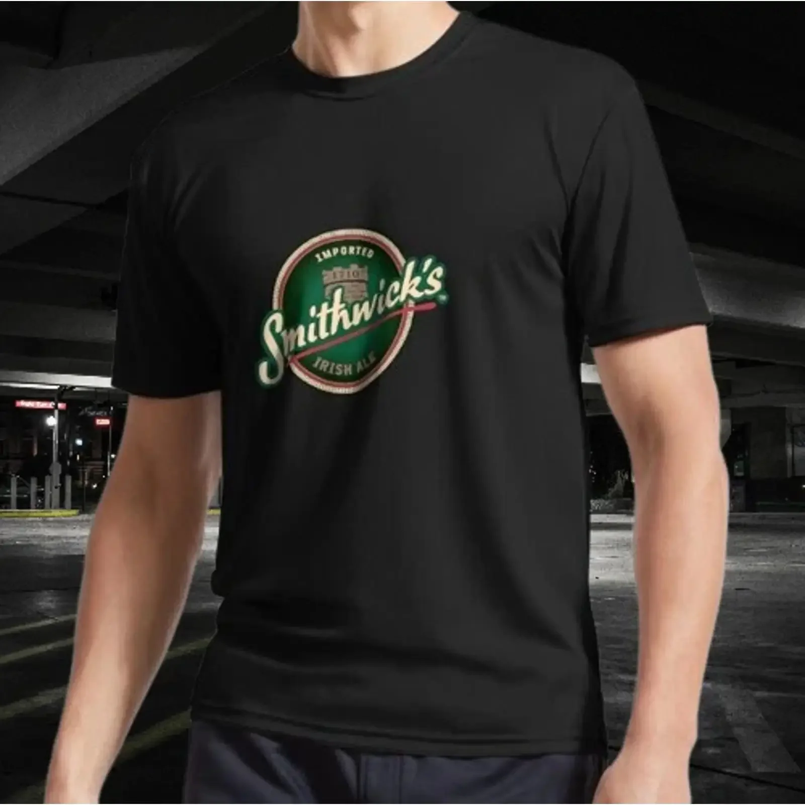 Футболка Smithwick Beer Classic с логотипом, забавным принтом, американским дизайном, модель 1 из 2, винтажная, повседневная, с графическим принтом, слегка унисекс.