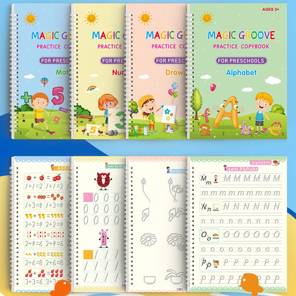 Riutilizzabile Magic Copybook Drawing Toys for Children Montessori Pen Control Training Writing Sticker apprendimento giocattolo educativo per bambini