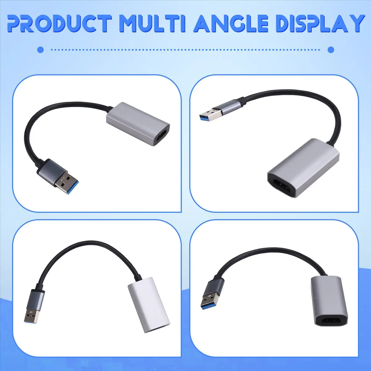 A73T USB 3.0 to HDMI-Compatible Converter 1080P USB A to HDMI-Compatible Female External Graphics Video Card Adapter Cable