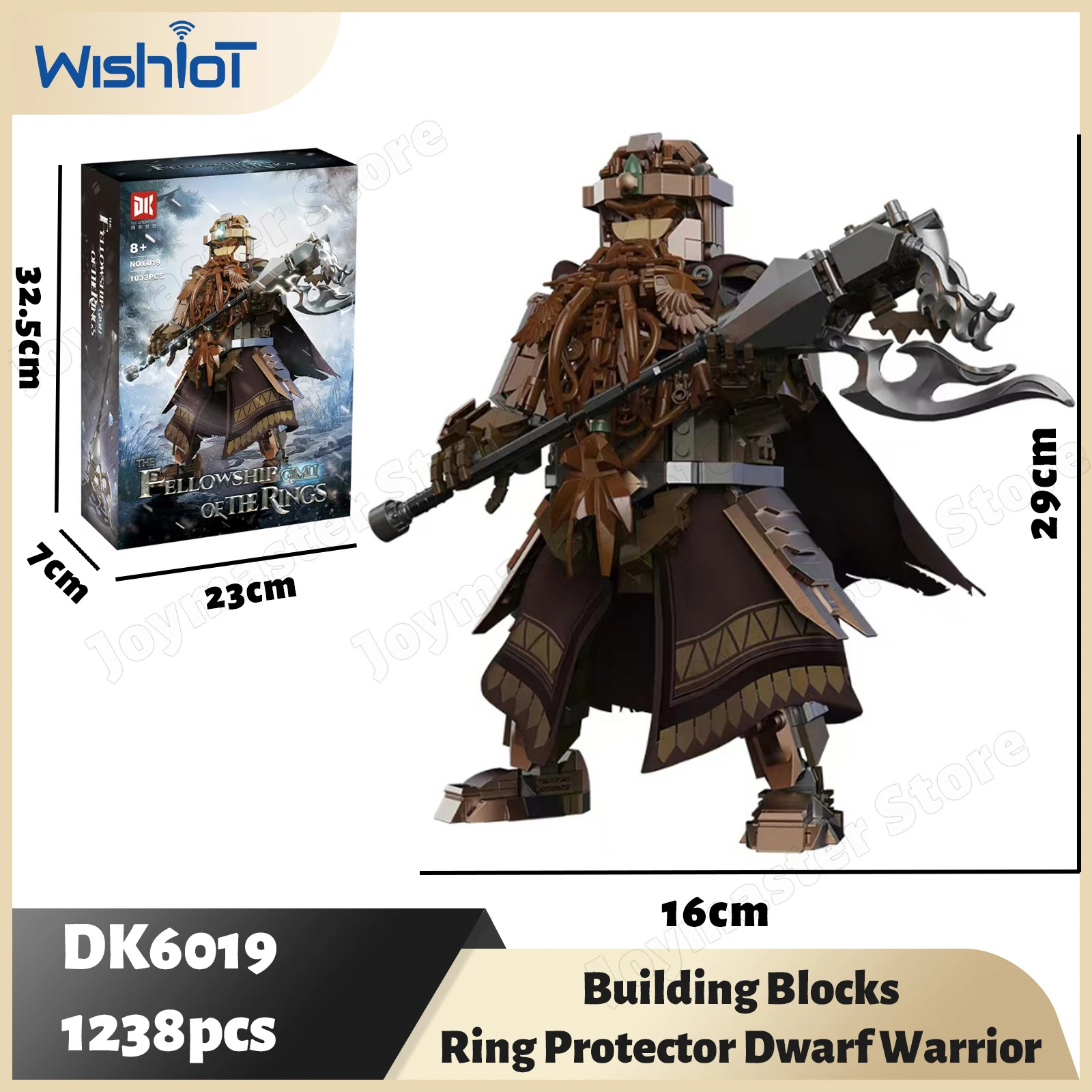 1033PCS Ring Protector Dwarf Warrior Building Blocks Middle-earth Mythology Tribal Dwarves Figure Model Kids Toys Birthday Gifts