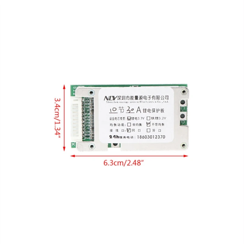 10S 36V 30A Li-ion Protection Board Li-ion Cell 18650 Battery Protection PCB Board With for Electric Car Inverter