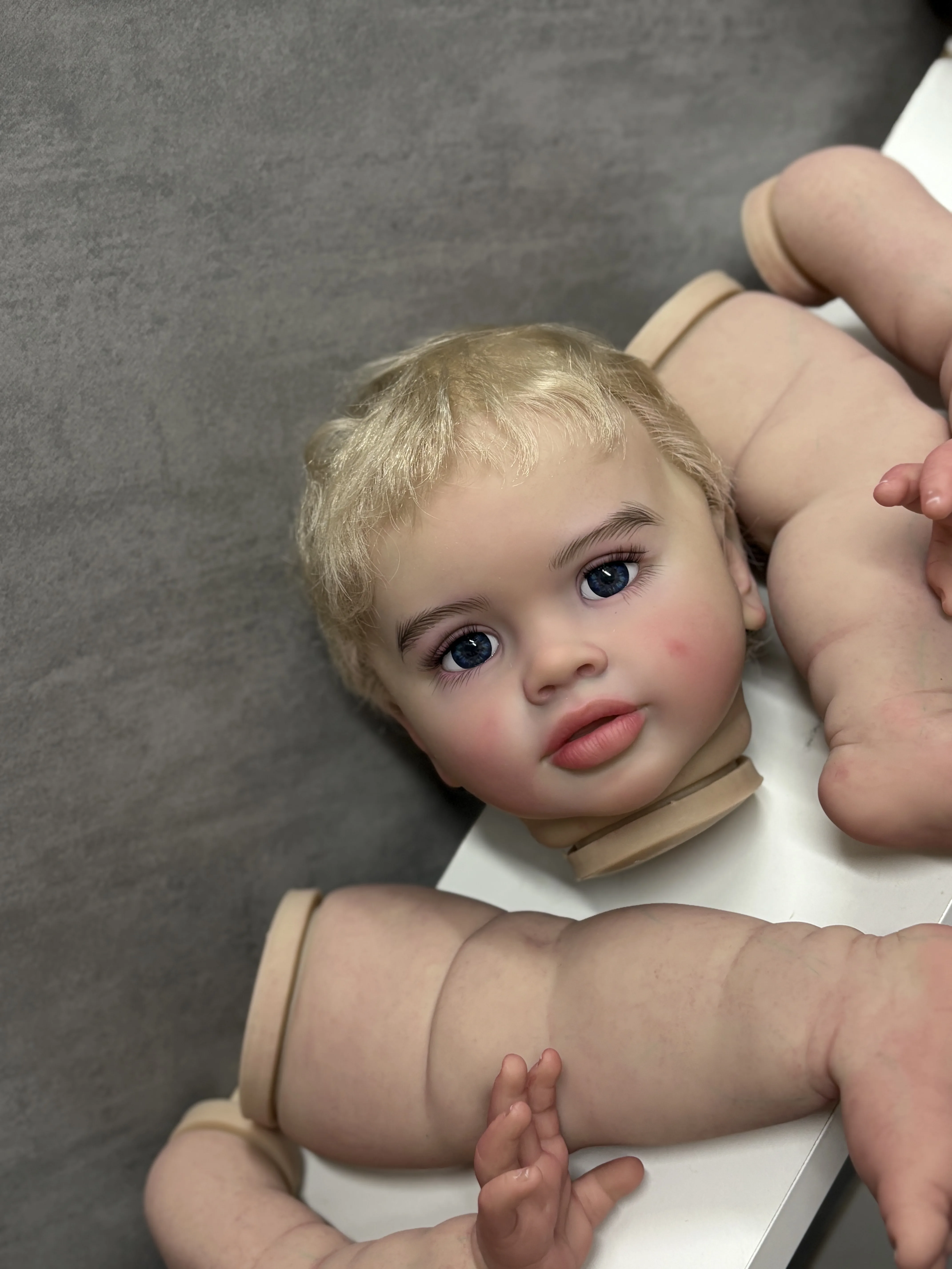 

DLS Customized Limited Supply 26''Reborn Baby Pippa With Hand-Rooted Hair DIY Part With Cloth Body Christmas Gift