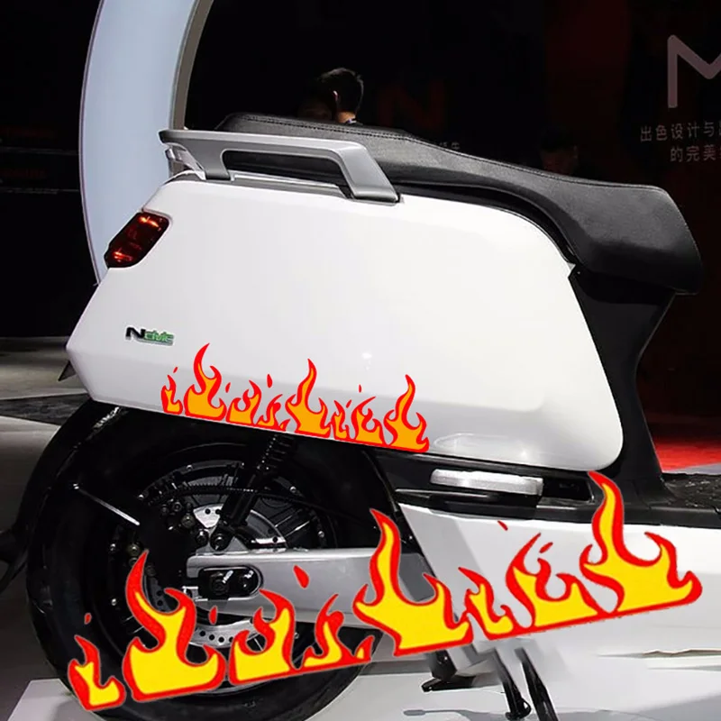 

1 шт., наклейки для мотоцикла с пламенем, мотоциклетный шлем, корпус топливного бака, боковые панели, водонепроницаемые украшения, виниловые наклейки, аксессуары для мотоциклов