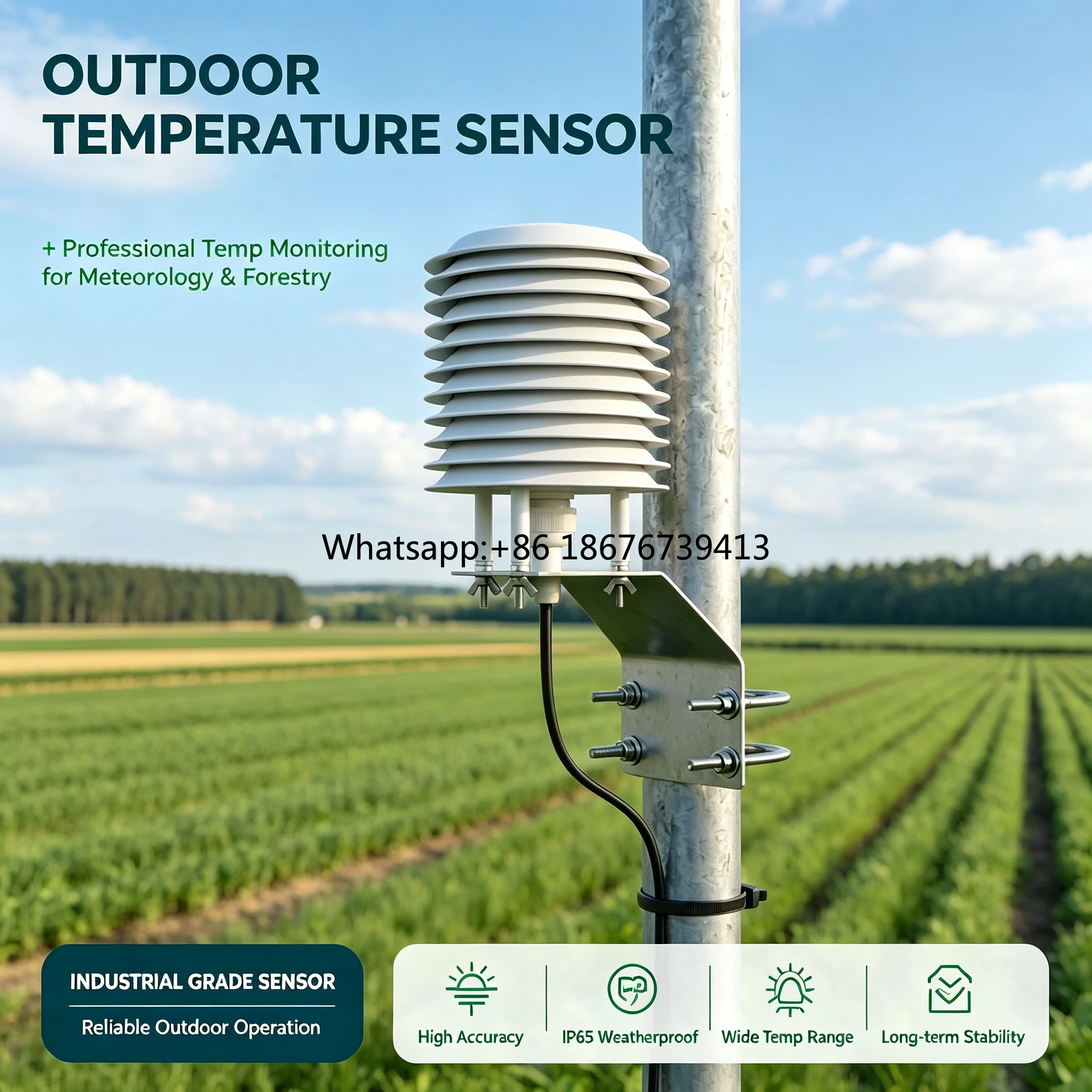 330-01C Greenhouse Air Temperature Sensor Low Power Temp Monitor for Smart Agriculture Livestock Farm