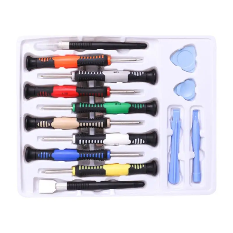 Cell Phone Repair Tool Kit, chave de fenda do telefone, Pry Opening Tool, Chave de fenda Set para celulares Laptops Tablets e mais, 16Pcs